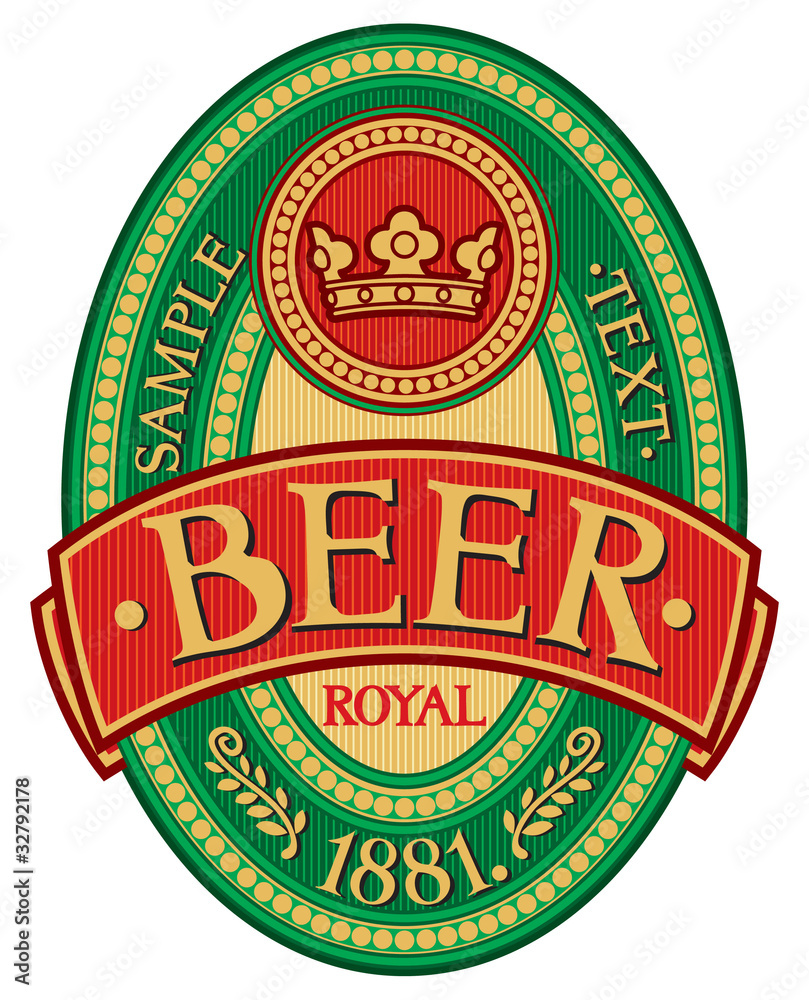 beer label design Stock Vector | Adobe Stock