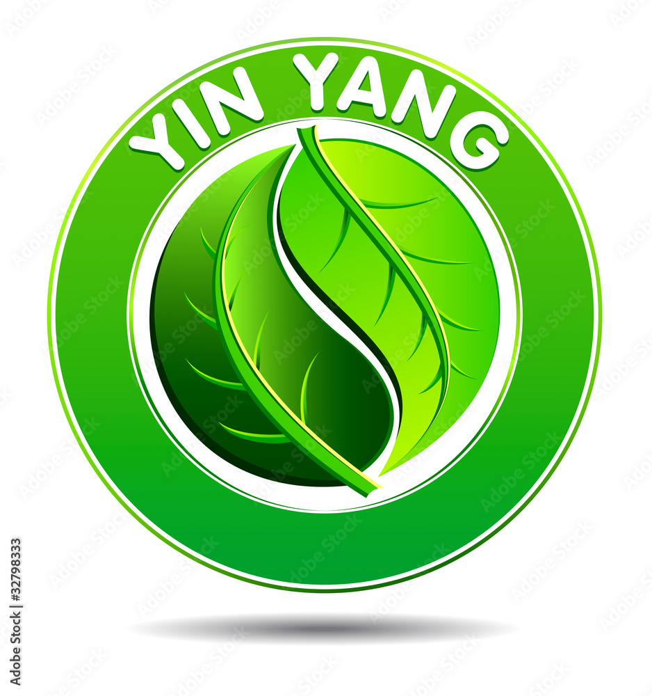 Green Yin Yang Symbol Stock Vector | Adobe Stock