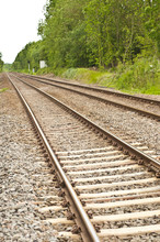 Railway Lines In The Country Side