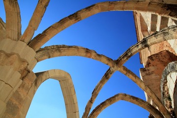 Sticker - Arches structure of ancient Monastery in Spain