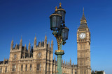 Fototapeta Big Ben - Big Ben with lamp in London, UK