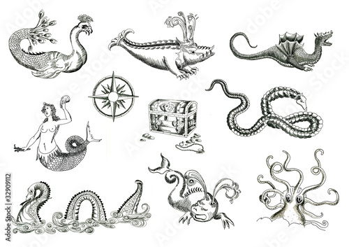 Seemonster für Schatzkarten