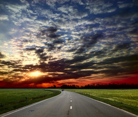 Canvas Print - Country road