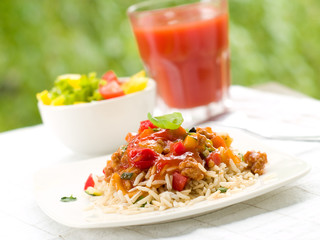 Canvas Print - rice with vegetables