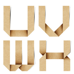 Wall Mural - origami alphabet letters recycled paper craft.