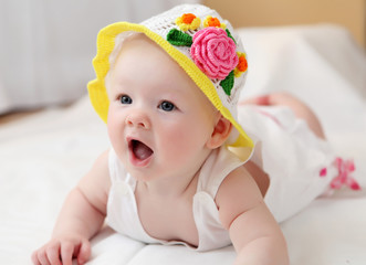 cute baby in hat