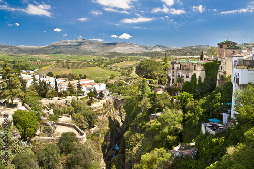 Plakat Panoramiczny widok na Ronda, Andaluzja, Hiszpania
