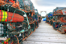 Lobster Traps And Buoys