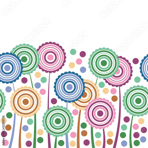 Obraz w ramie stylized flowers
