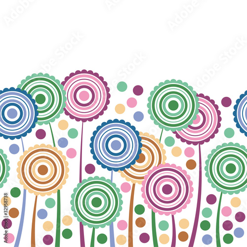 Fototapeta do kuchni stylized flowers