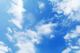 Fototapeta  - Beautiful blue sky with white clouds