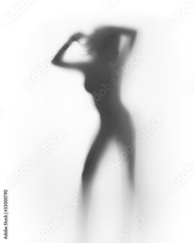 Fototapeta na wymiar Sexy dancer woman silhouette