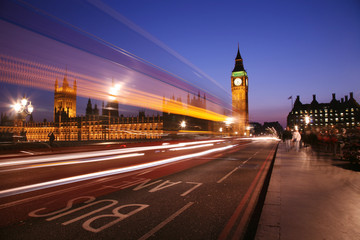 Fototapete - Westminster, London Night View