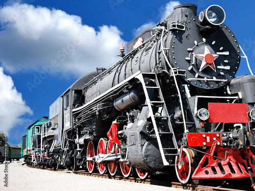 Naklejka na drzwi Old steam train