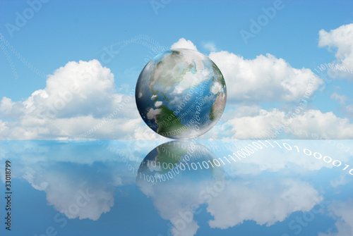 Obraz w ramie Cloud Computing technology