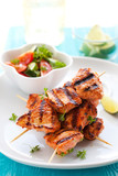 Fototapeta  - chicken masala skewers