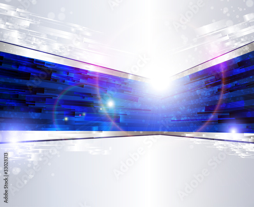 Abstract background blue with lights