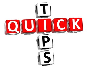 Leinwandbilder - 3D Quick Tips Crossword