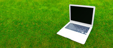 Laptop On Grass
