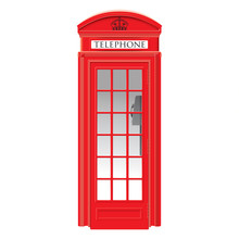 Red Telephone Box - London - Detailed Isolated Illustration