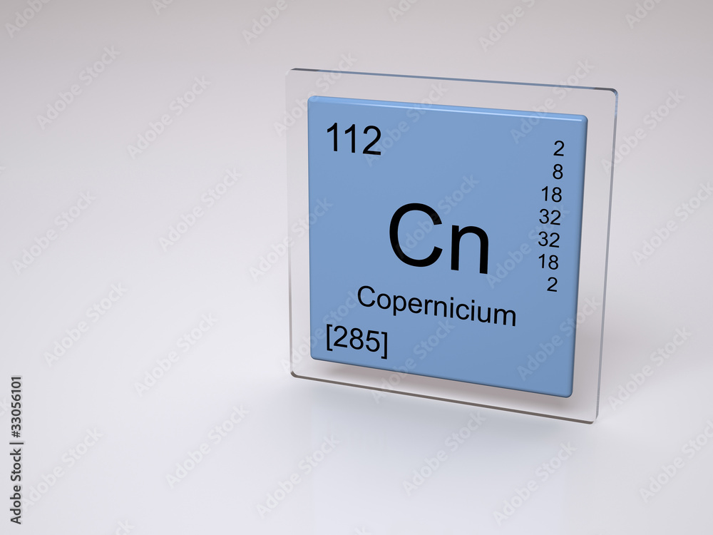 Copernicium - Cn - chemical element of the periodic table Stock ...