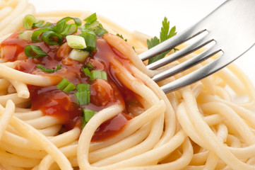 Wall Mural - Spaghetti with tomato sauce