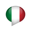 Italian Flag Chat Bubble