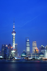 nigth city scene of shanghai