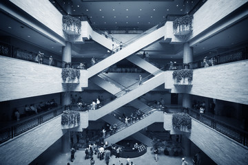 Wall Mural - escalator in super mall