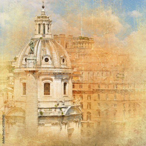 Naklejka dekoracyjna Roman landmarks - vintage series