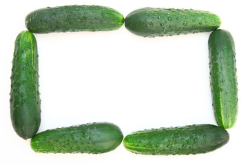 Cucumbers isolated on white background