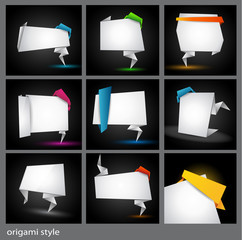 Poster - Origami style paper panel for advertising