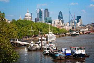 Wall Mural - River Thames and City of London.