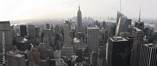 Naklejka - mata magnetyczna na lodówkę New York City skyline view from Rockefeller Center, New York