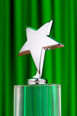 Wall Mural - star award against curtain background