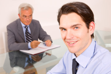 Wall Mural - two men during a job interview