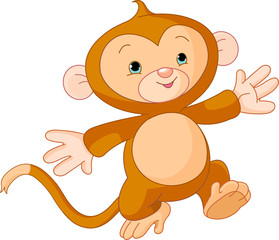 Sticker - Happy little Monkey