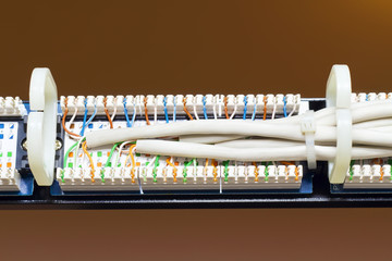rear view of the patch panel