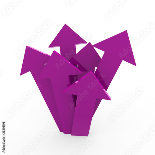 3d arrow high purple