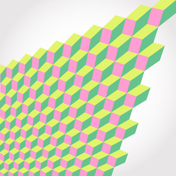 Abstract color hexagon background