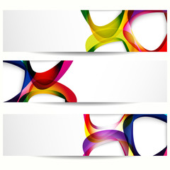Wall Mural - abstract banner with forms of empty frames for your web design.