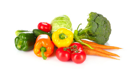 vegetables isolated on white