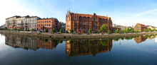 Panorama With Buildings Over The Brda In Bydgoszcz, Poland