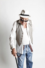 Wall Mural - fashion grandpa