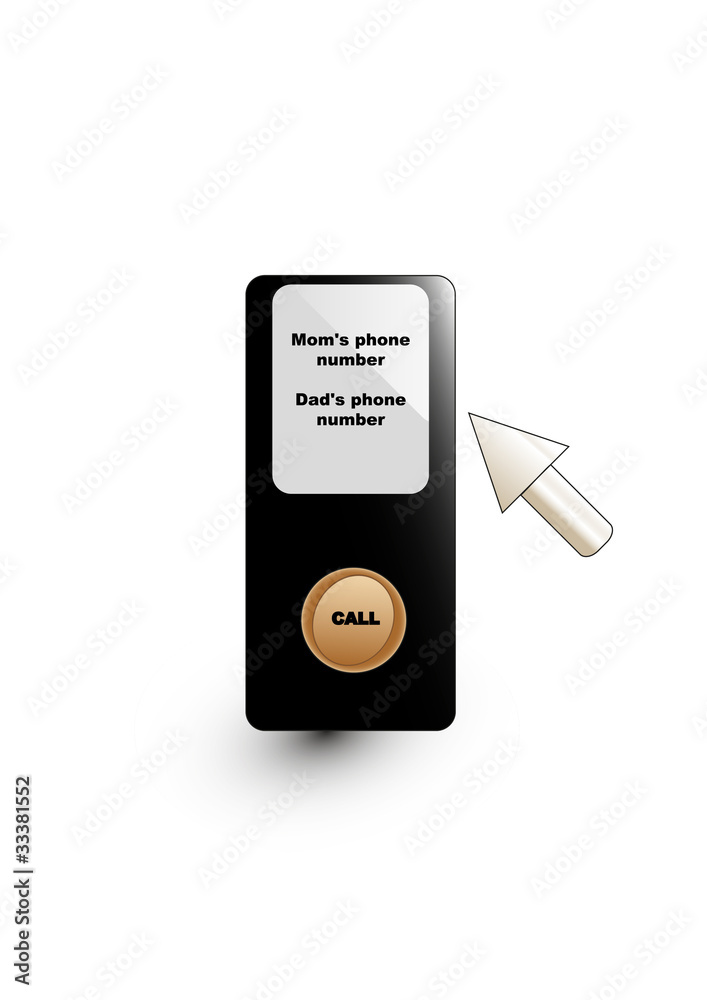 mobile phone with a reminder call to parents Stock Vector | Adobe Stock