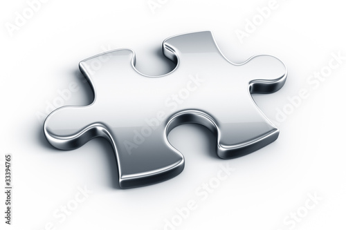 Metal puzzle pieces