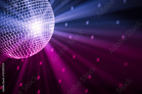 Plakat światła na imprezę disco ball