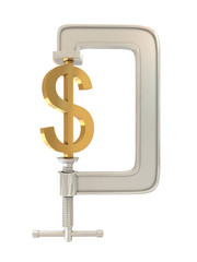 Wall Mural - G clamp and Dollar sign