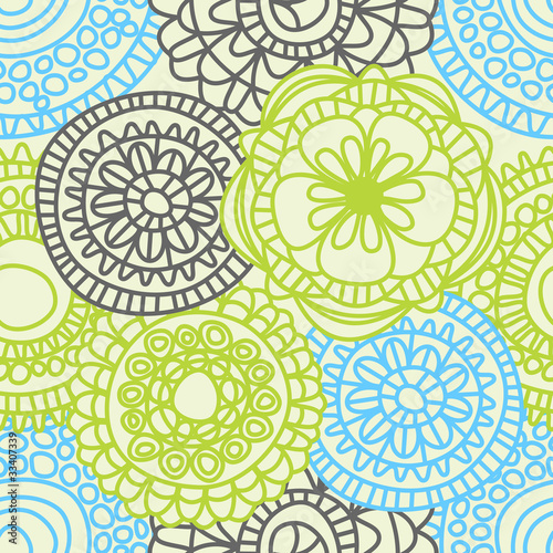 Nowoczesny obraz na płótnie Stylish floral seamless pattern