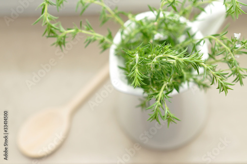 Fototapeta na drzwi i meble Fresh Herb in the Kitchen